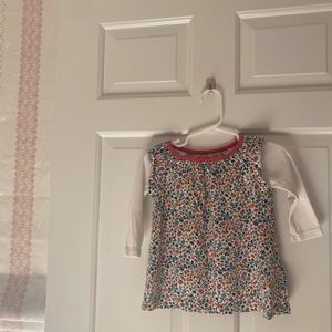Layered floral top (6-9 m)
